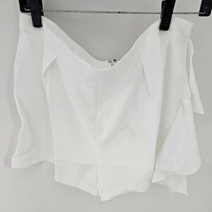 Hayden Los Angeles Off White Shorts w/ Side Refuffle